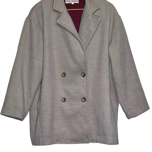 Free People Hannah Size Small Slouchy Blazer In Color Oregano - Picture 4 of 10